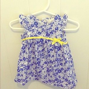 Blue white floral dress
